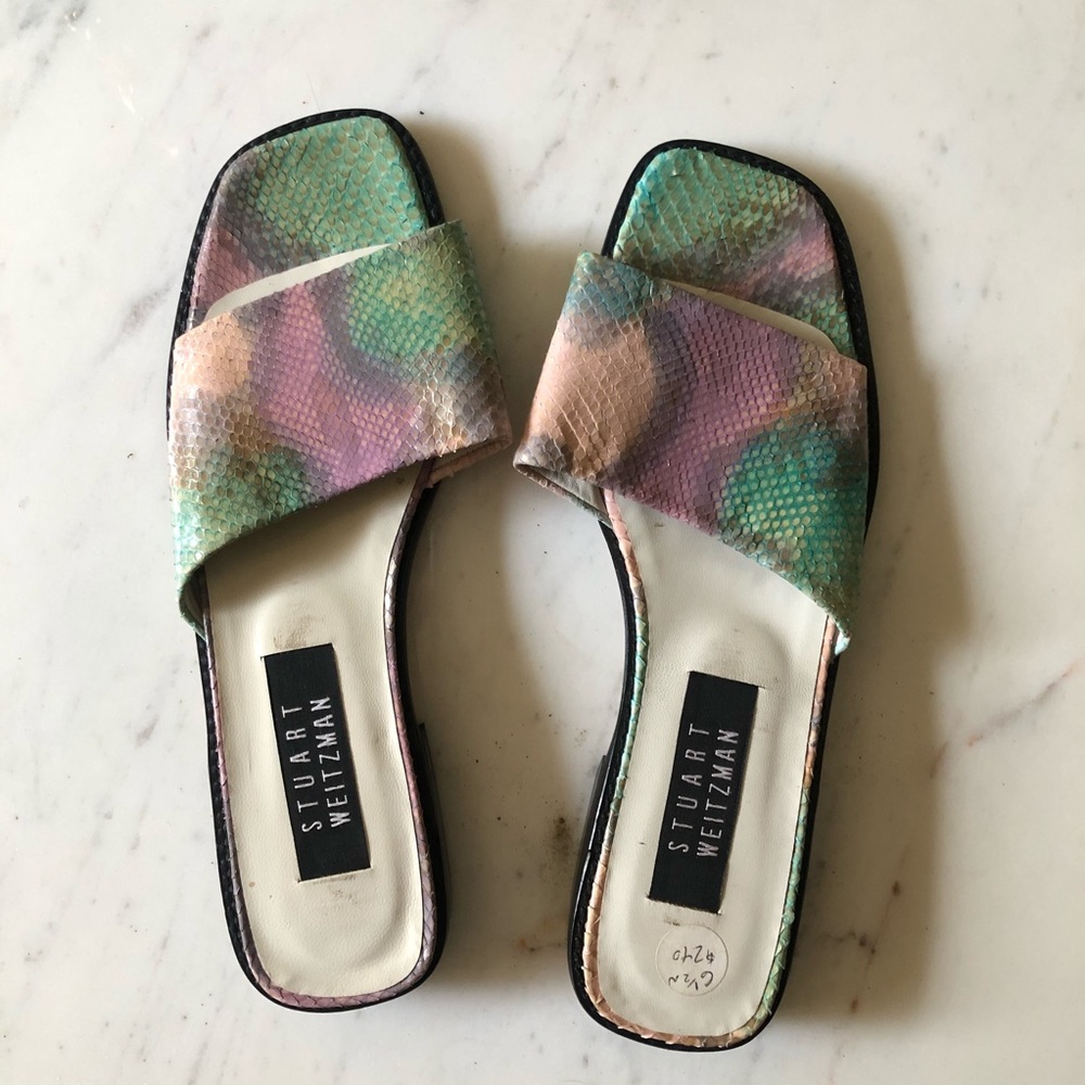 Stuart Weitzman Snakeprint Slides - image 6
